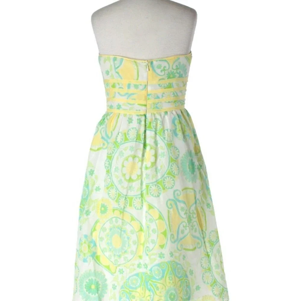 Vintage Lilly Pulitzer White Label Katrina Silk Blend Dress 2 - Picture 4 of 11